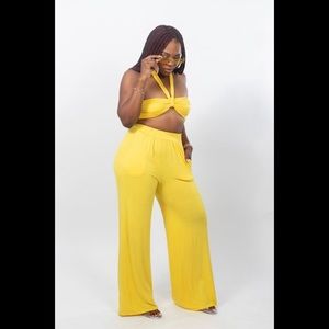 Misty Tube Pants Set -yellow